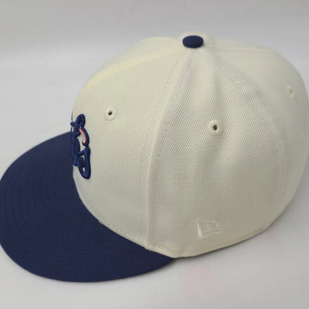 Chicago Cubs Hat Fitted 7 1/4 New Era 59Fifty Cream Wrigley Field 100 Year Patch